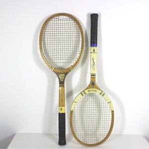 Curated Set of Vintage Sport Tennis Rackets for Designer Decorating Wood Racquet